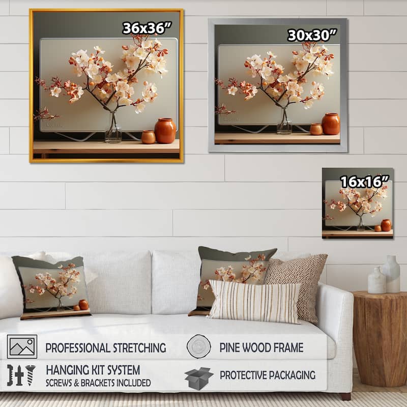 Designart "Nostalgia Sepia Orchid Vase" Orchids Wall Art Bed Bath